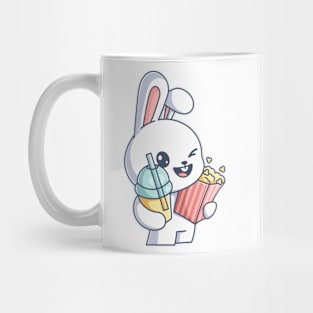 Bunny with popcorn and drink Mug